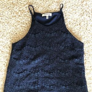 Navy Blue Lace Tank Top size XS